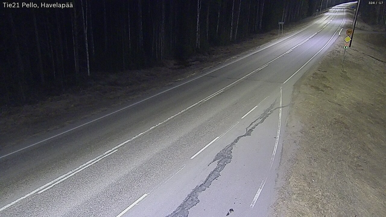 Weather Camera Image Väg 21 Pello, Havelanpää, Pello, Lappi
