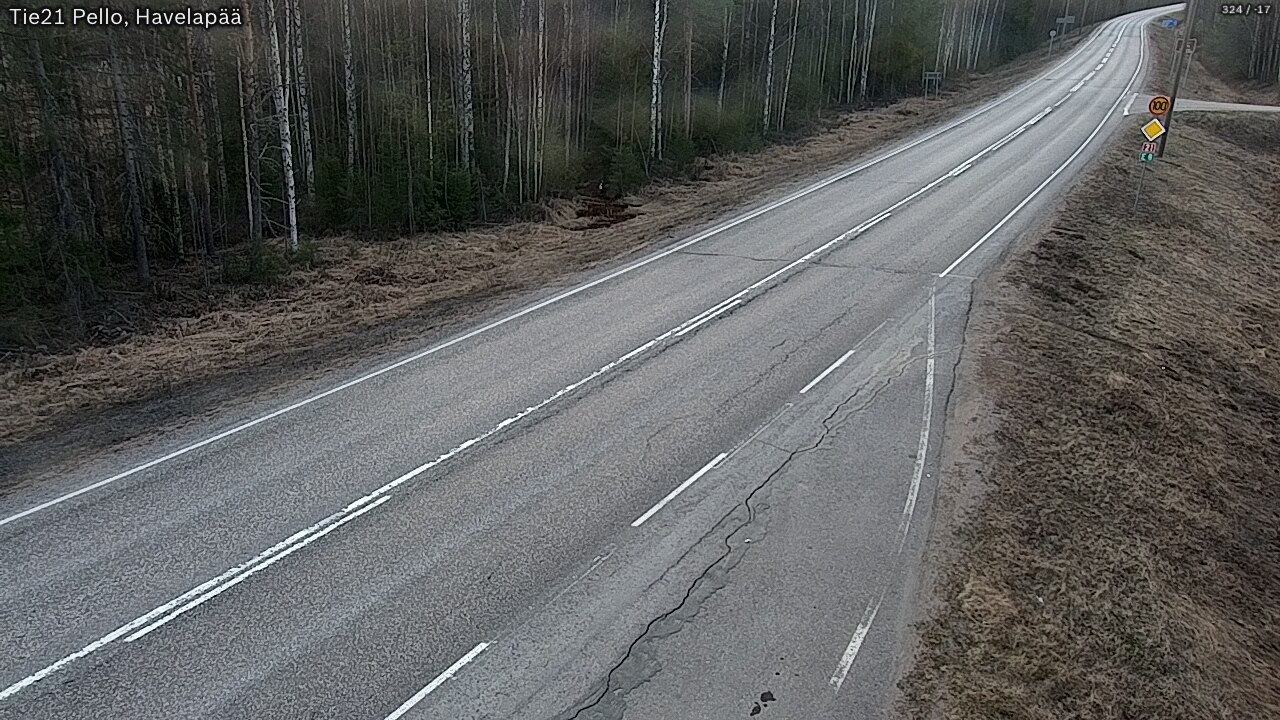 Weather Camera Image Väg 21 Pello, Havelanpää, Pello, Lappi