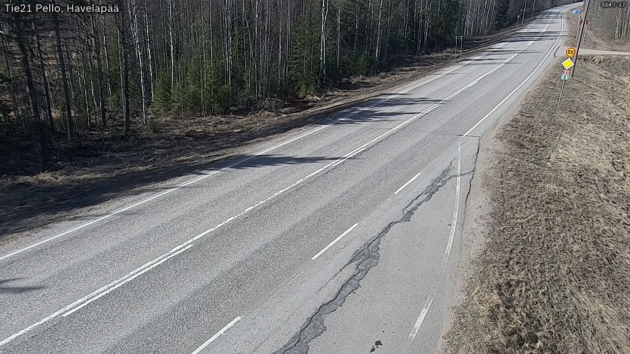 Weather Camera Image Väg 21 Pello, Havelanpää, Pello, Lappi