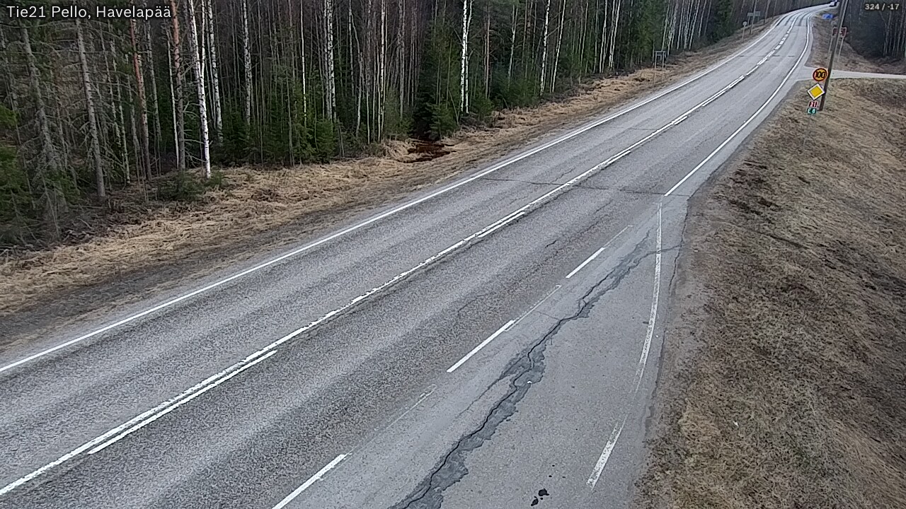 Weather Camera Image Väg 21 Pello, Havelanpää, Pello, Lappi
