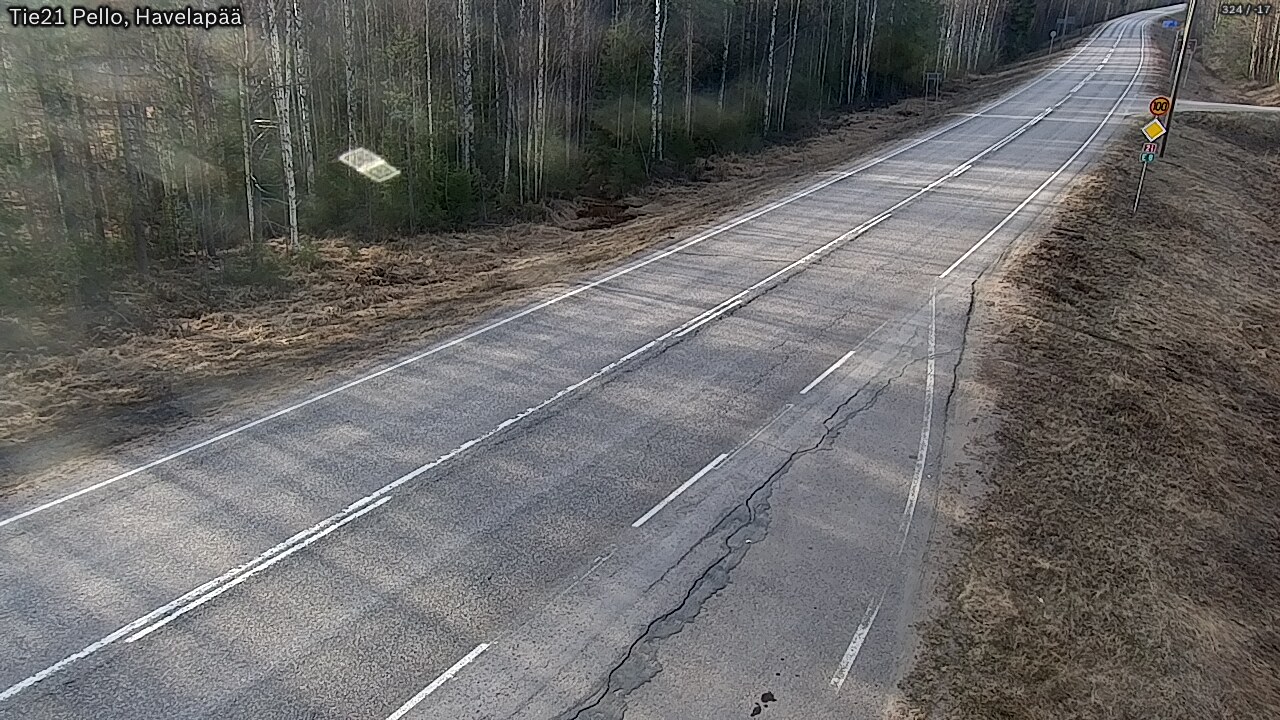 Weather Camera Image Väg 21 Pello, Havelanpää, Pello, Lappi