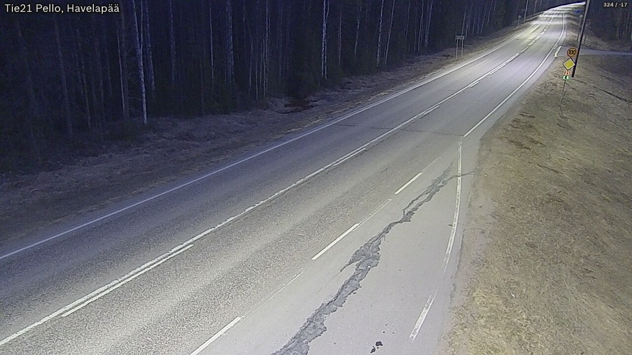 Weather Camera Image Väg 21 Pello, Havelanpää, Pello, Lappi