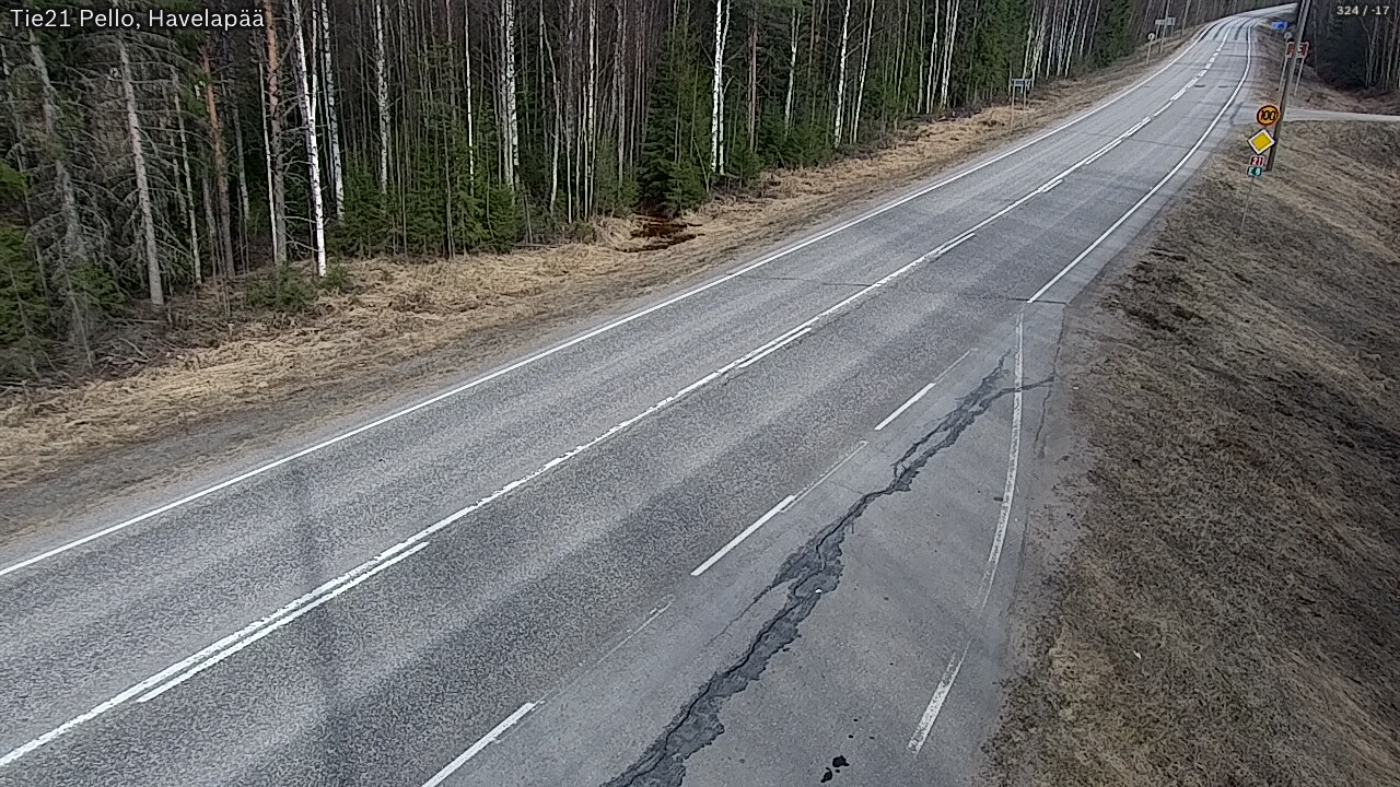 Weather Camera Image Väg 21 Pello, Havelanpää, Pello, Lappi