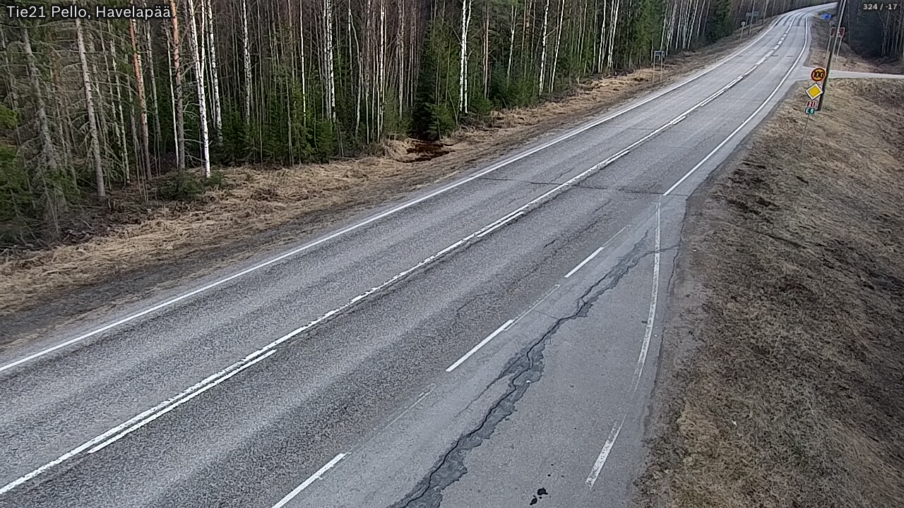 Weather Camera Image Väg 21 Pello, Havelanpää, Pello, Lappi