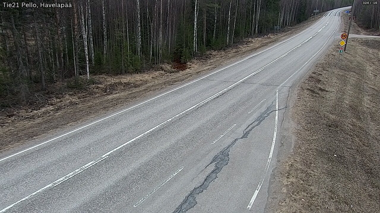 Weather Camera Image Väg 21 Pello, Havelanpää, Pello, Lappi