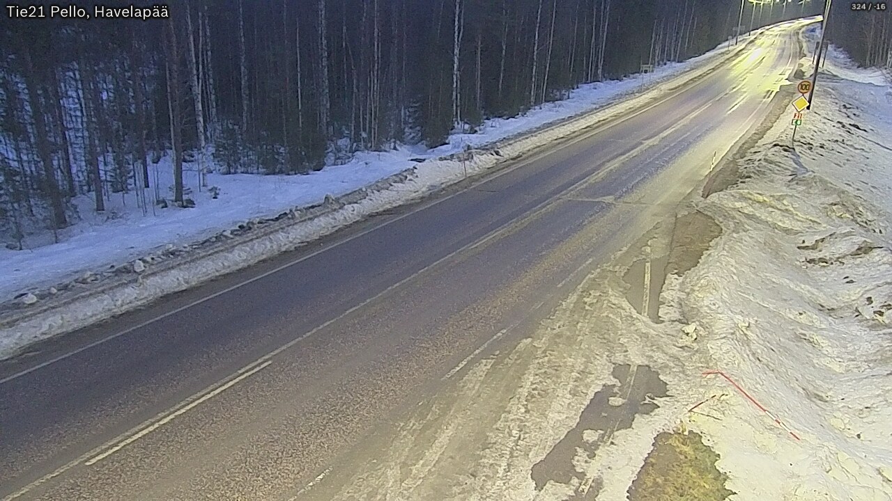 Kelikamerat Kuva Tie 21 Pello, Havelanpää, Pello, Lappi