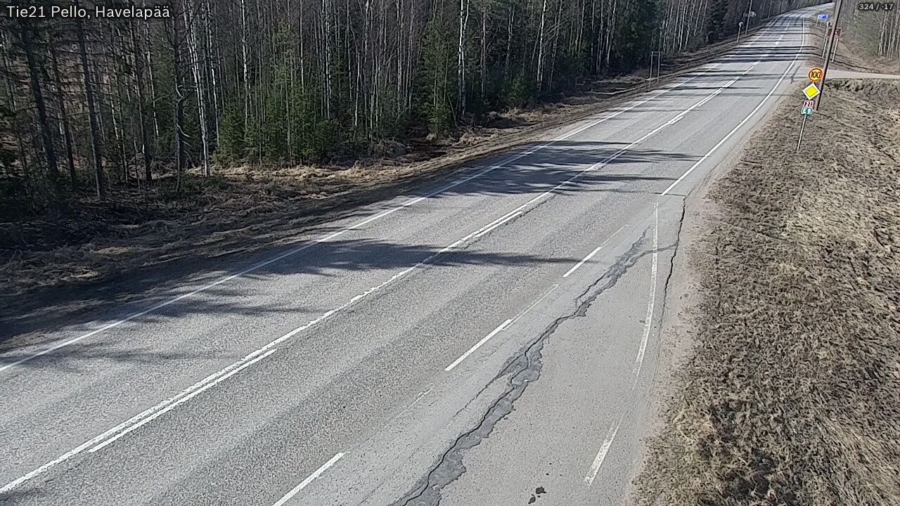 Weather Camera Image Väg 21 Pello, Havelanpää, Pello, Lappi