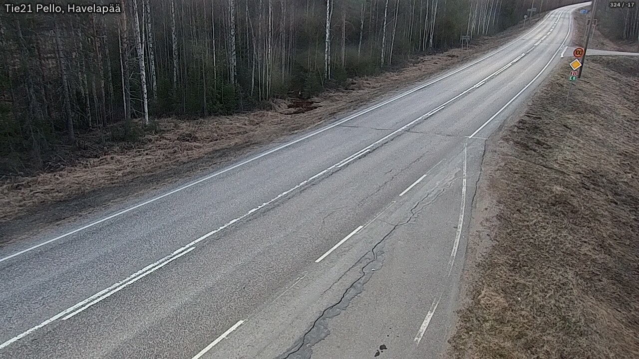 Weather Camera Image Väg 21 Pello, Havelanpää, Pello, Lappi