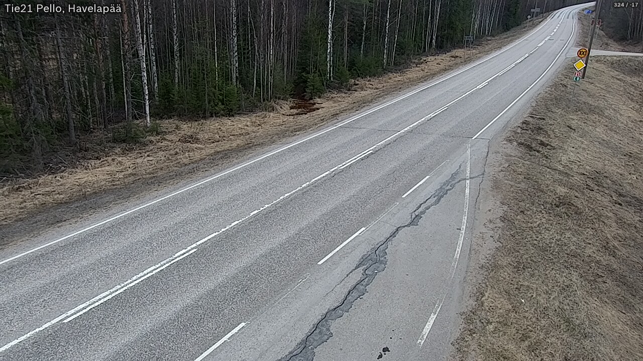 Weather Camera Image Väg 21 Pello, Havelanpää, Pello, Lappi