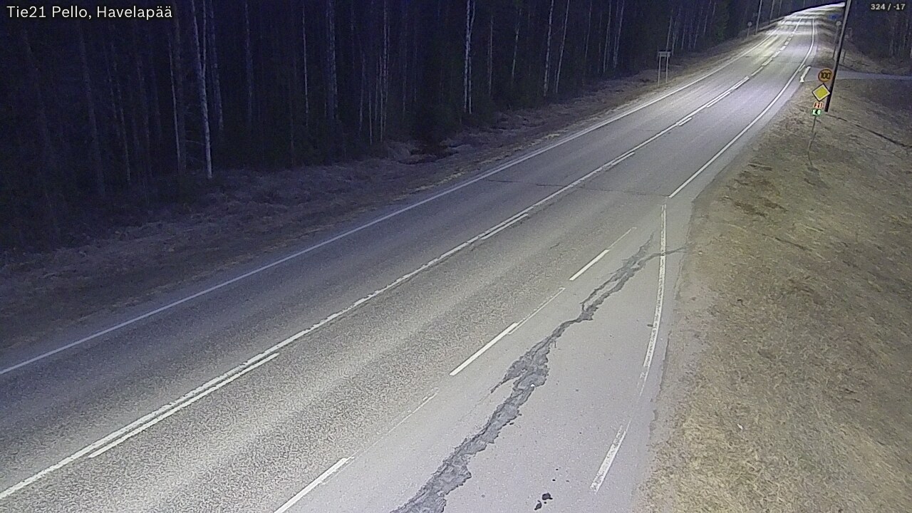 Weather Camera Image Väg 21 Pello, Havelanpää, Pello, Lappi