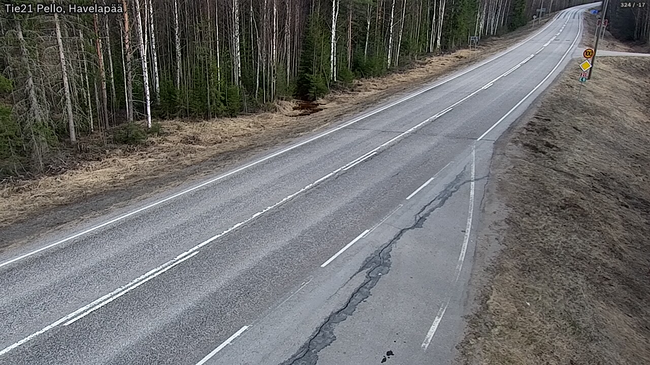 Weather Camera Image Väg 21 Pello, Havelanpää, Pello, Lappi