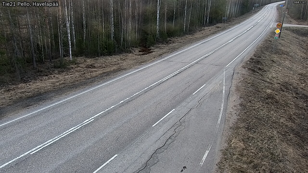 Weather Camera Image Väg 21 Pello, Havelanpää, Pello, Lappi