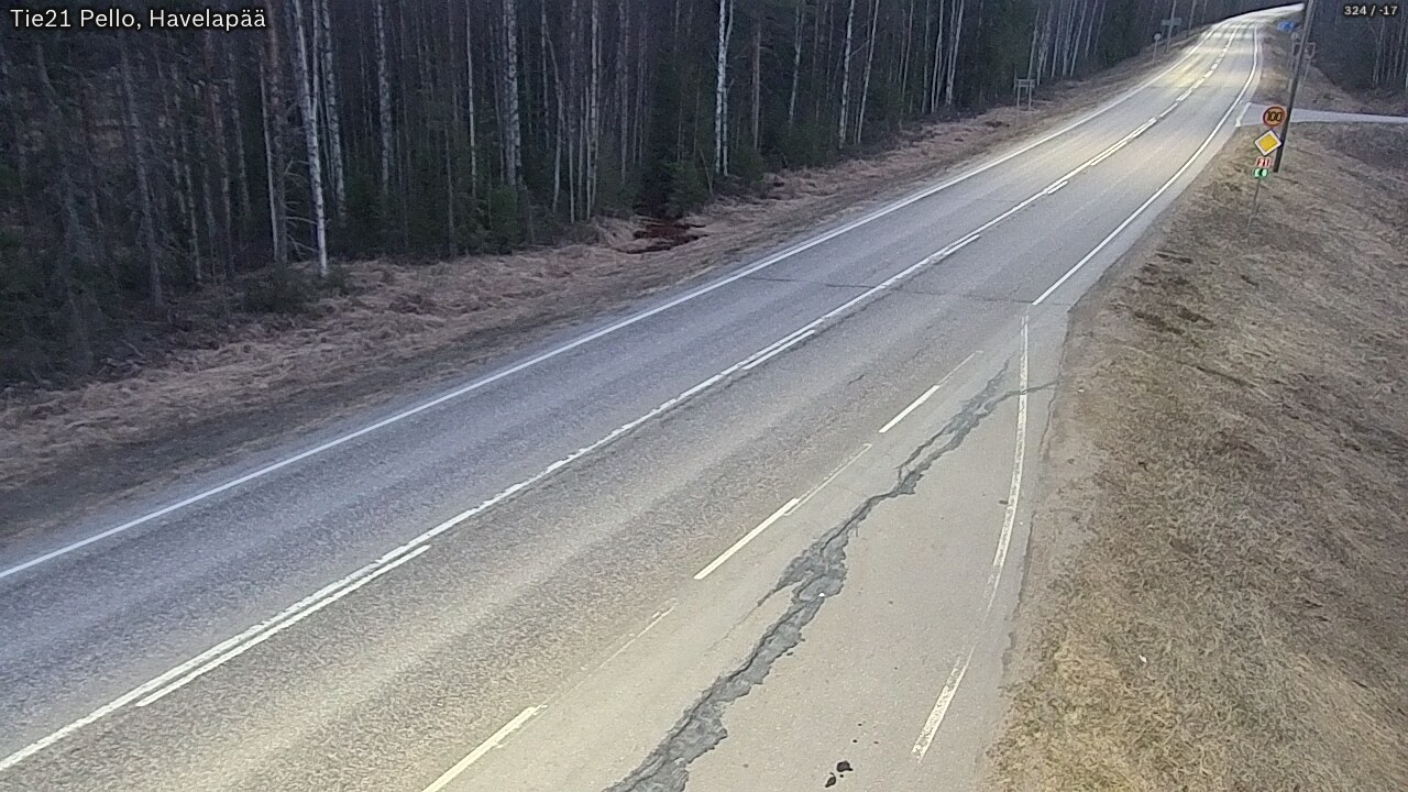 Weather Camera Image Väg 21 Pello, Havelanpää, Pello, Lappi