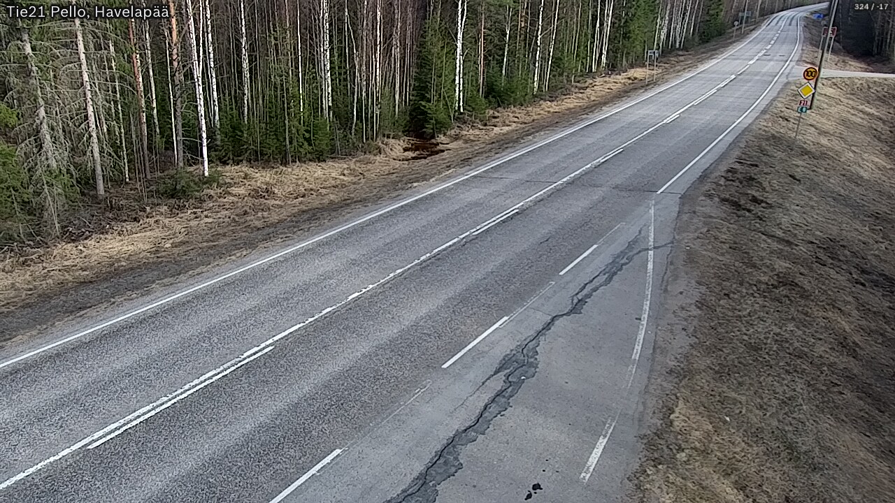 Weather Camera Image Väg 21 Pello, Havelanpää, Pello, Lappi