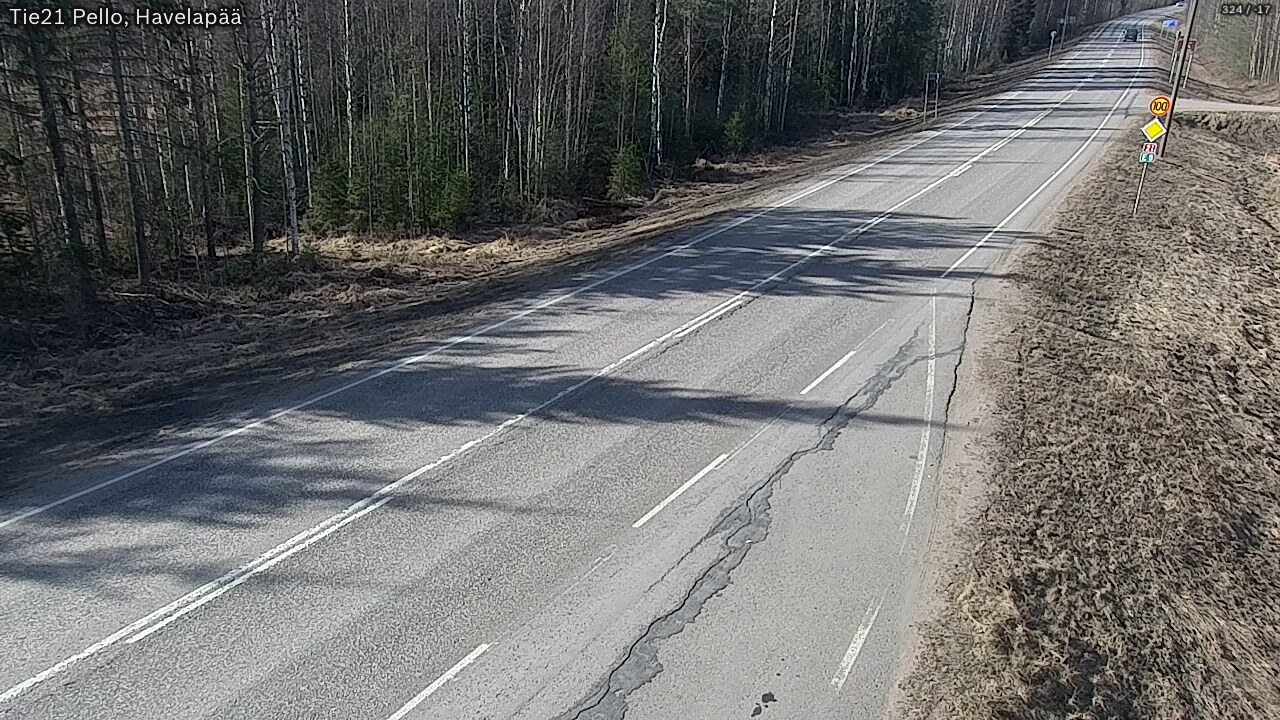 Weather Camera Image Väg 21 Pello, Havelanpää, Pello, Lappi