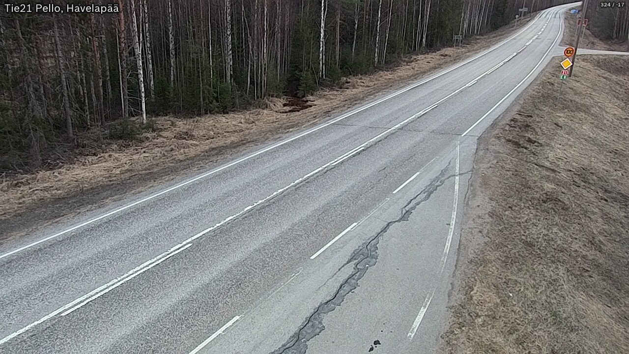 Weather Camera Image Väg 21 Pello, Havelanpää, Pello, Lappi