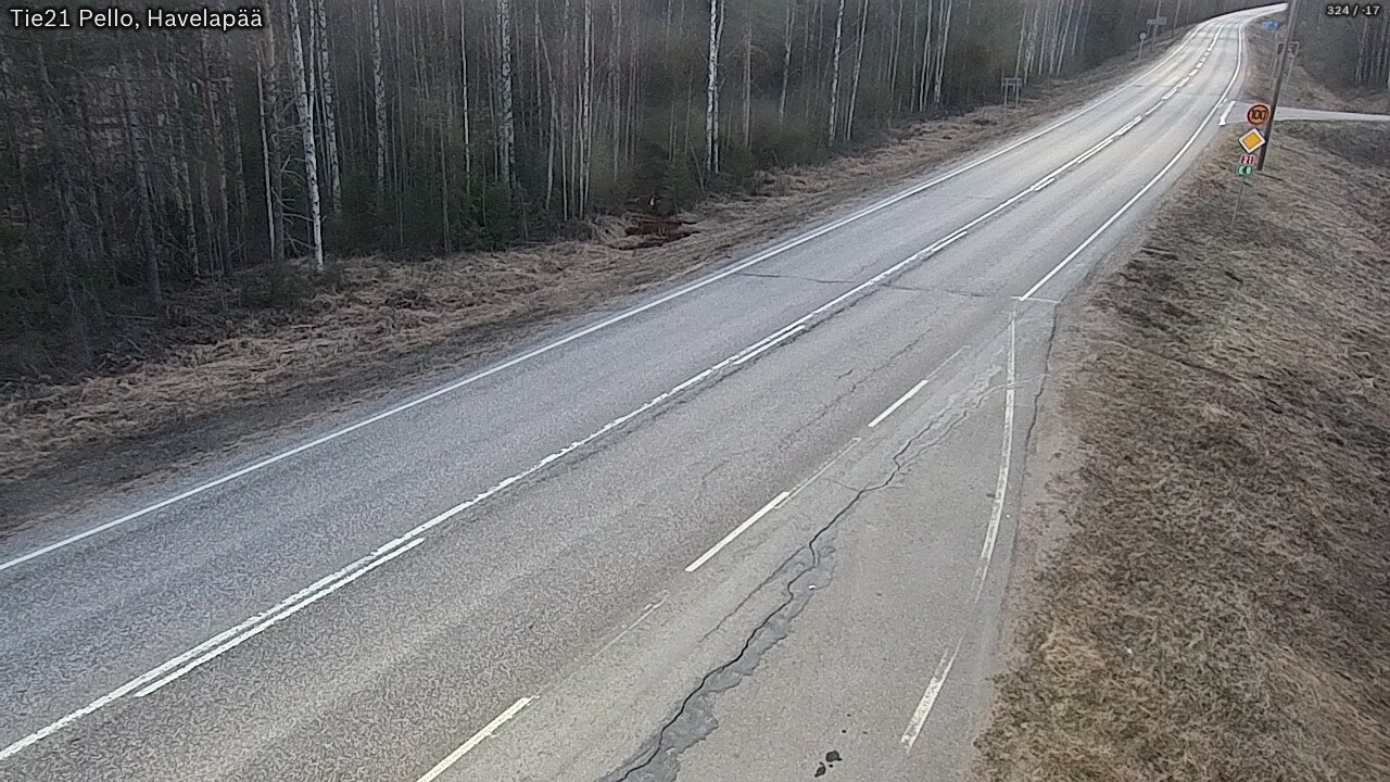 Weather Camera Image Väg 21 Pello, Havelanpää, Pello, Lappi