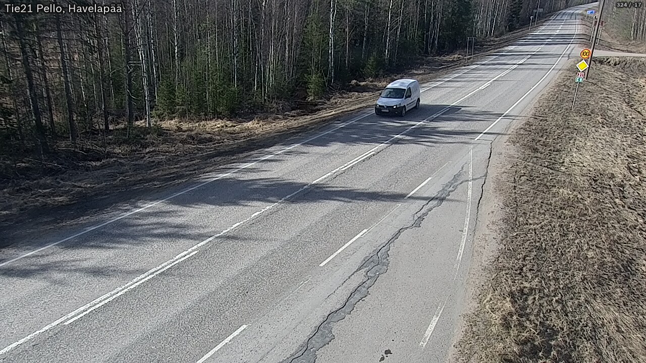 Weather Camera Image Väg 21 Pello, Havelanpää, Pello, Lappi