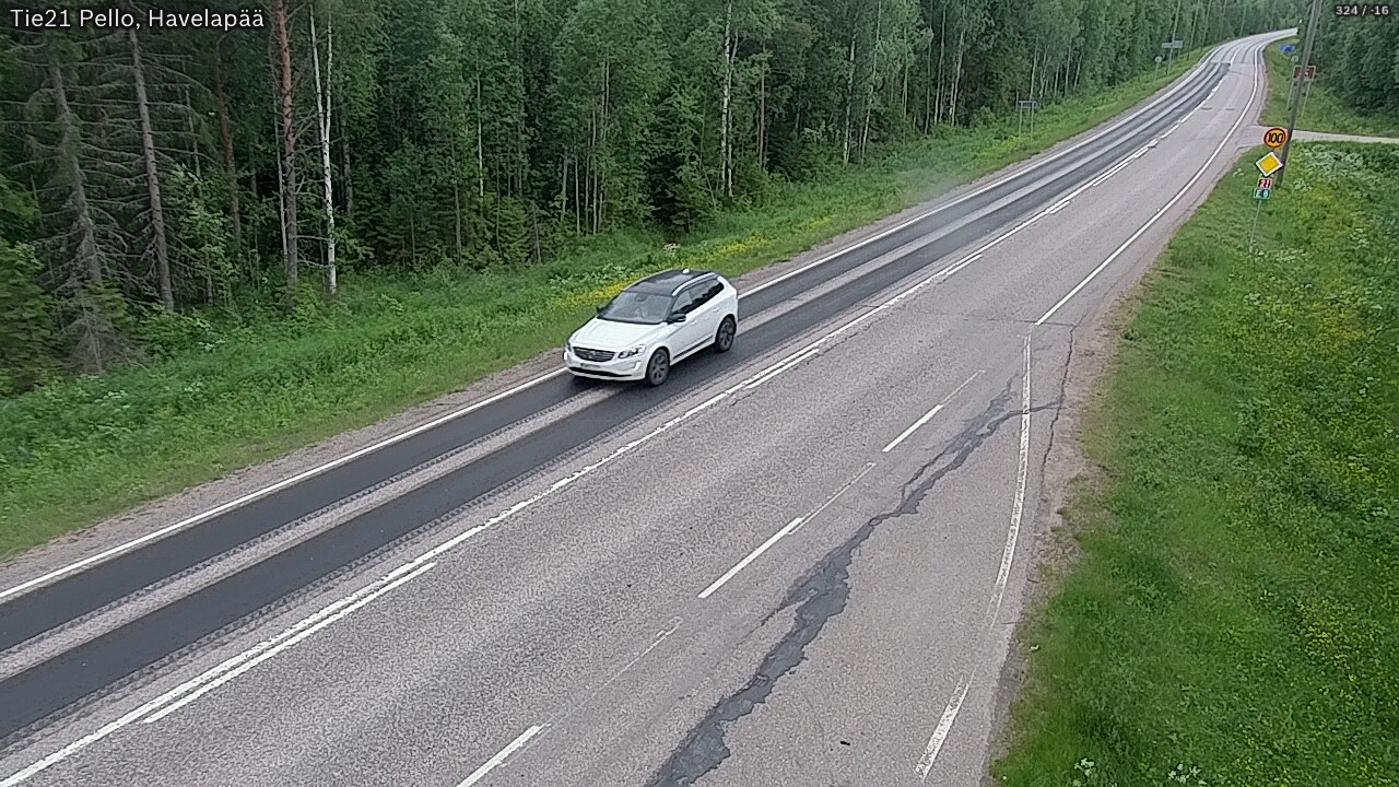 Weather Camera Image Väg 21 Pello, Havelanpää, Pello, Lappi