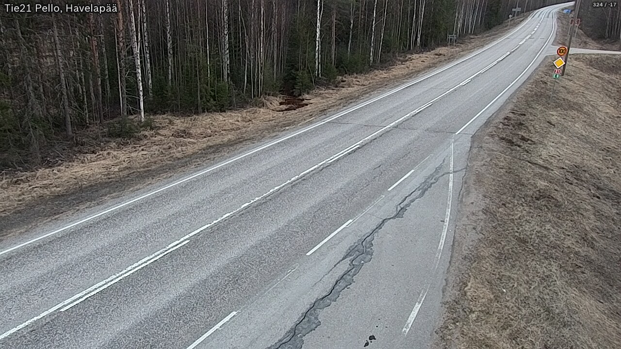Weather Camera Image Väg 21 Pello, Havelanpää, Pello, Lappi