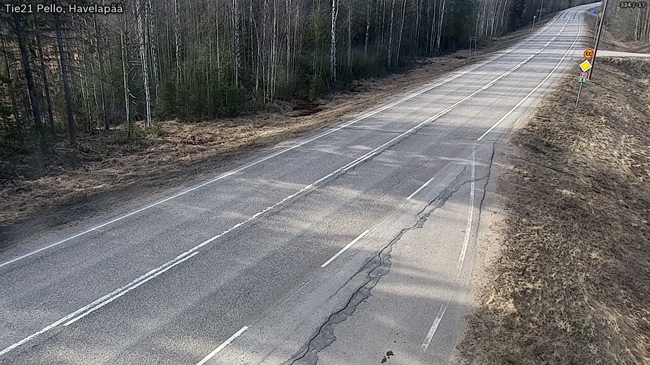 Weather Camera Image Väg 21 Pello, Havelanpää, Pello, Lappi