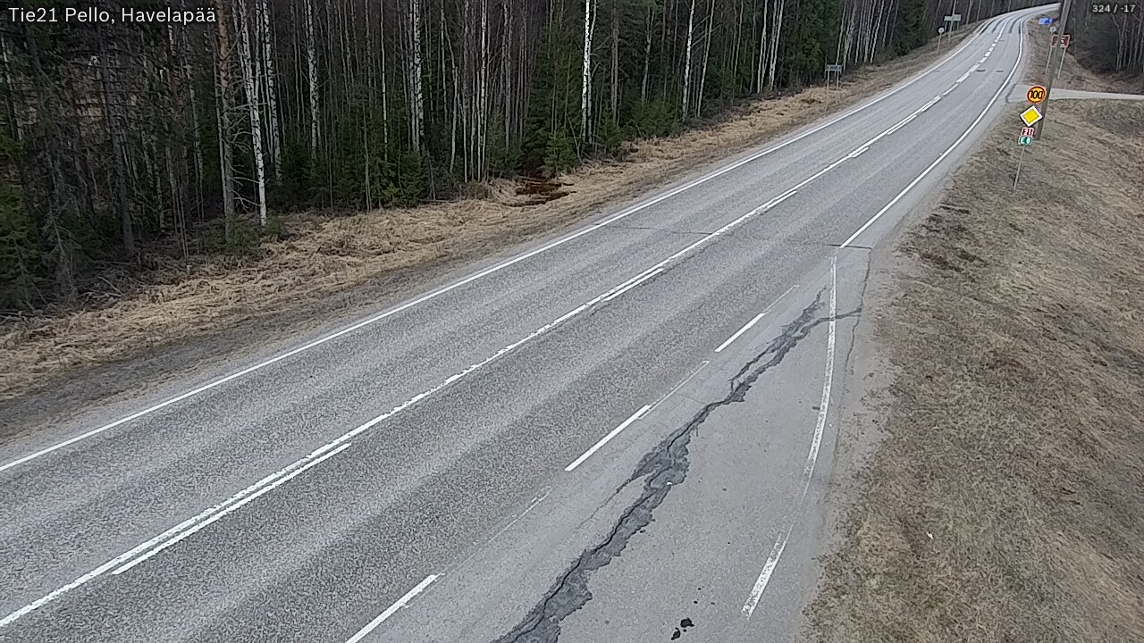 Weather Camera Image Väg 21 Pello, Havelanpää, Pello, Lappi