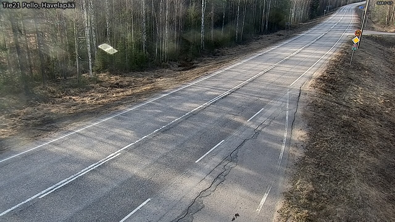 Weather Camera Image Väg 21 Pello, Havelanpää, Pello, Lappi