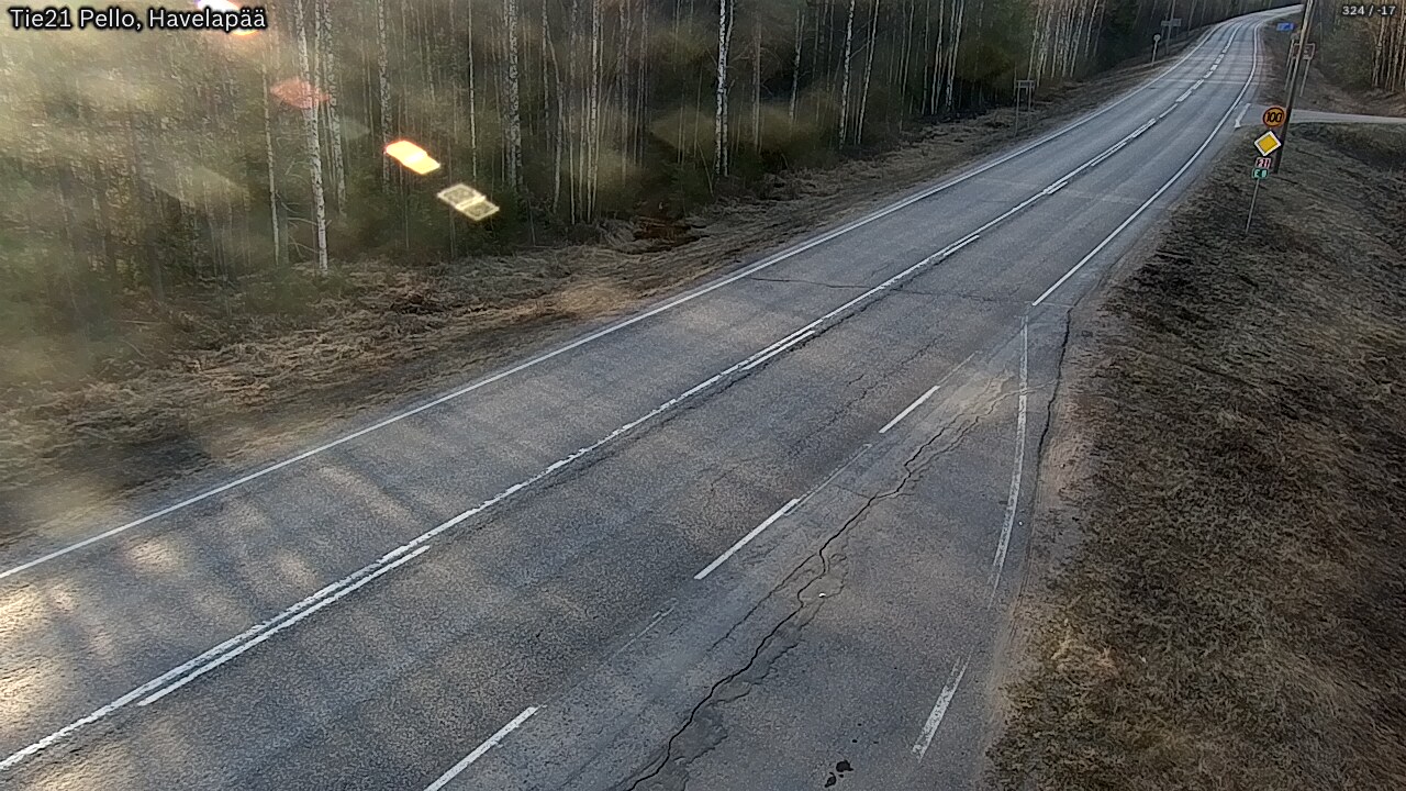 Weather Camera Image Väg 21 Pello, Havelanpää, Pello, Lappi