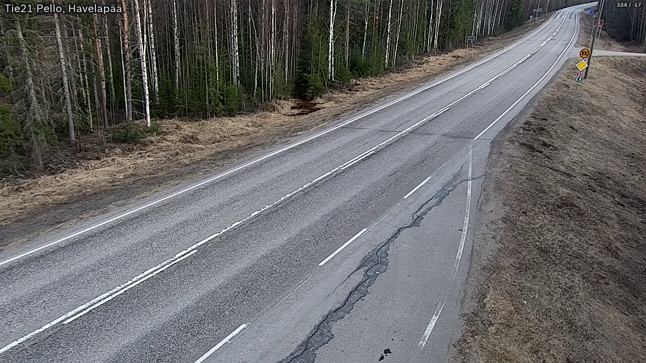 Weather Camera Image Väg 21 Pello, Havelanpää, Pello, Lappi