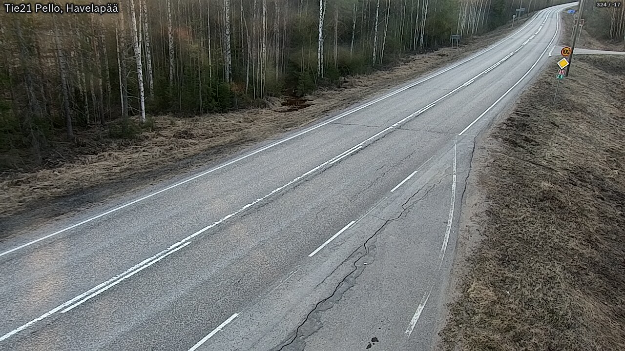 Weather Camera Image Väg 21 Pello, Havelanpää, Pello, Lappi