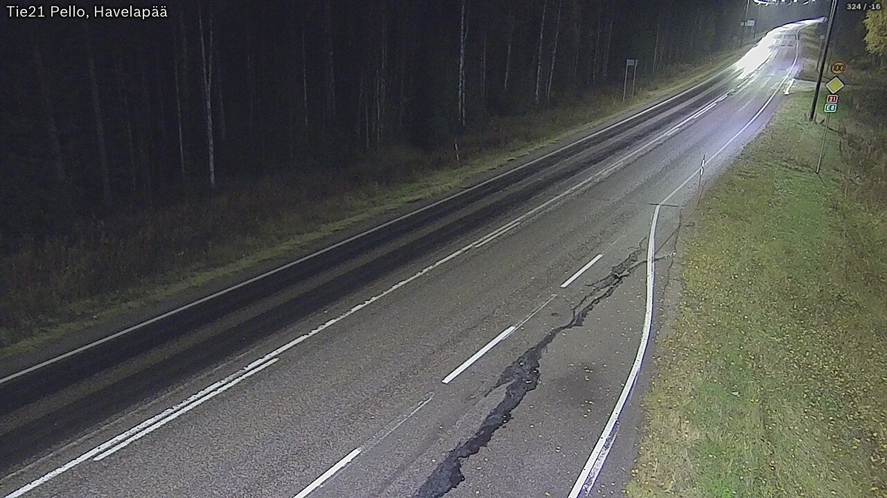 Kelikamerat Kuva Tie 21 Pello, Havelanpää, Pello, Lappi