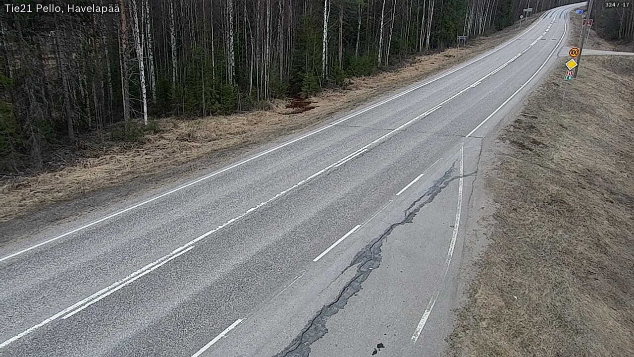 Weather Camera Image Väg 21 Pello, Havelanpää, Pello, Lappi