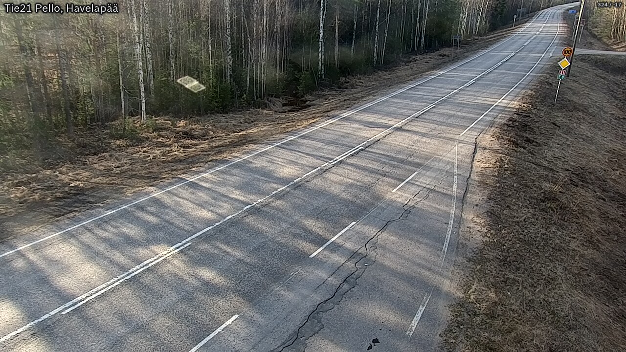 Weather Camera Image Väg 21 Pello, Havelanpää, Pello, Lappi