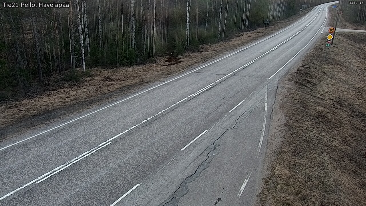 Weather Camera Image Väg 21 Pello, Havelanpää, Pello, Lappi