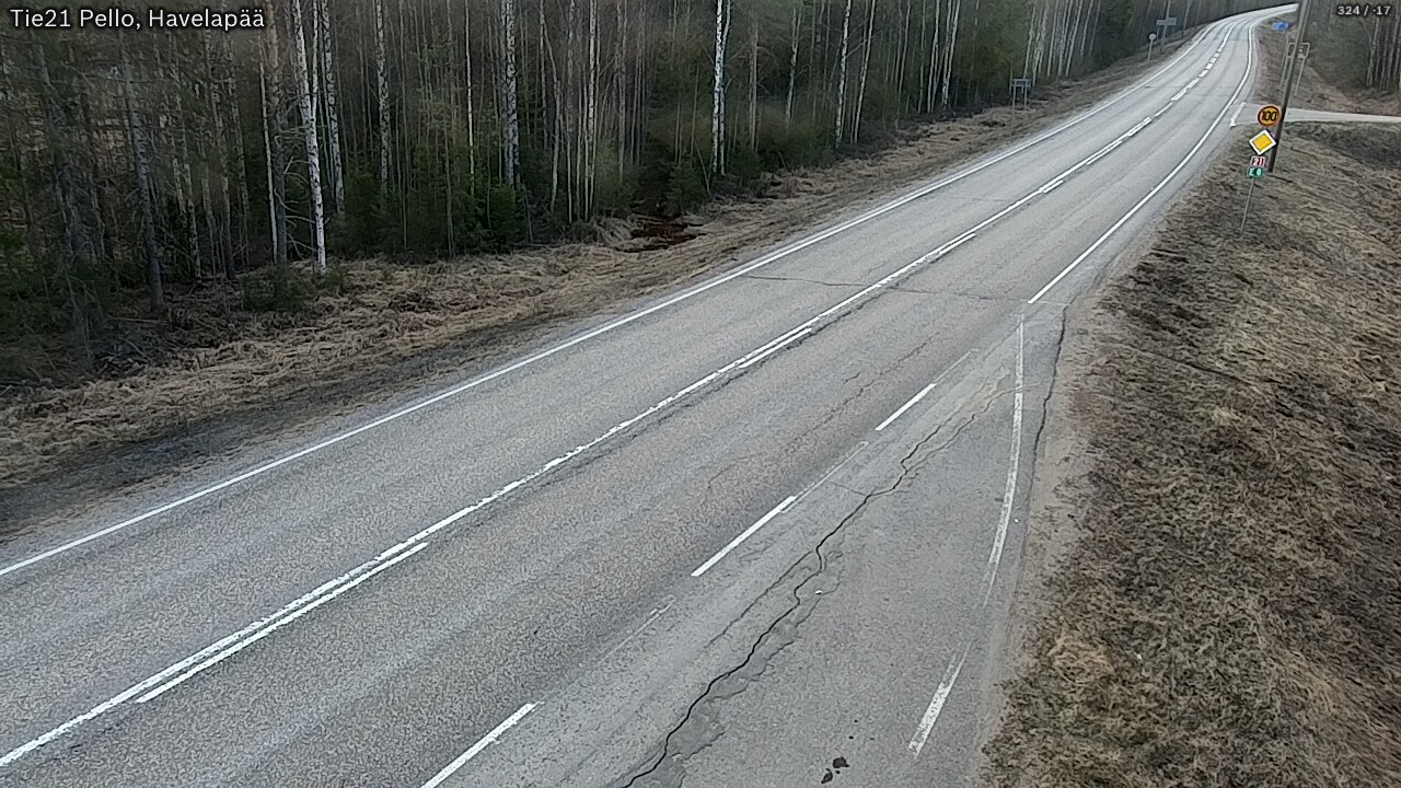 Weather Camera Image Väg 21 Pello, Havelanpää, Pello, Lappi