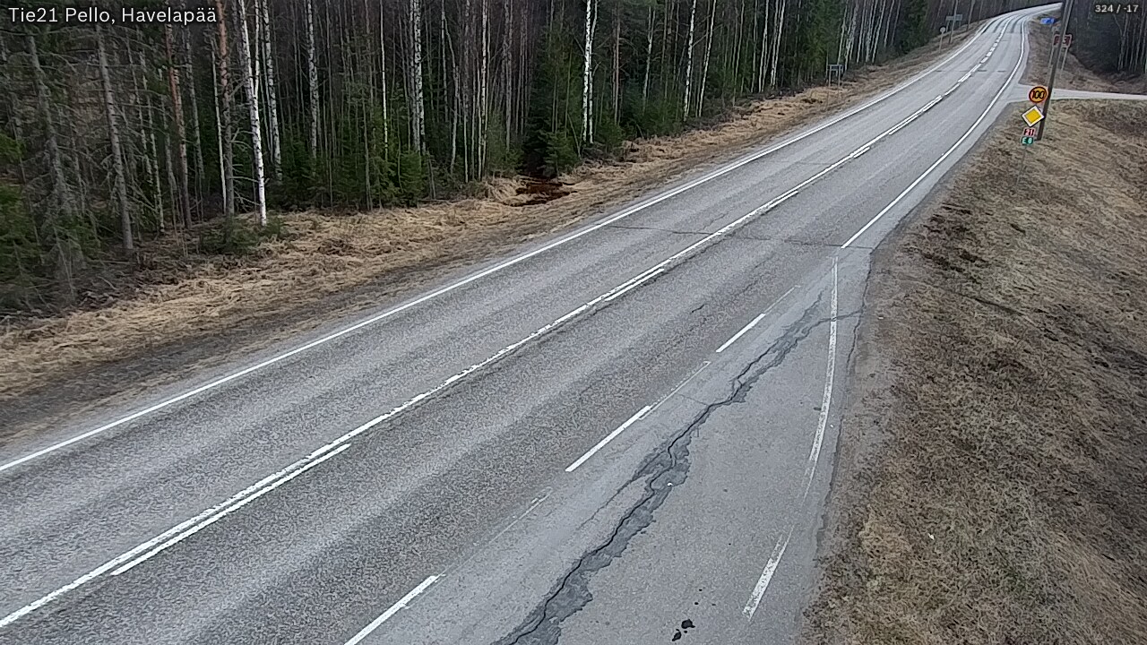 Weather Camera Image Väg 21 Pello, Havelanpää, Pello, Lappi