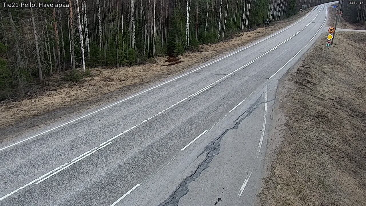 Weather Camera Image Väg 21 Pello, Havelanpää, Pello, Lappi