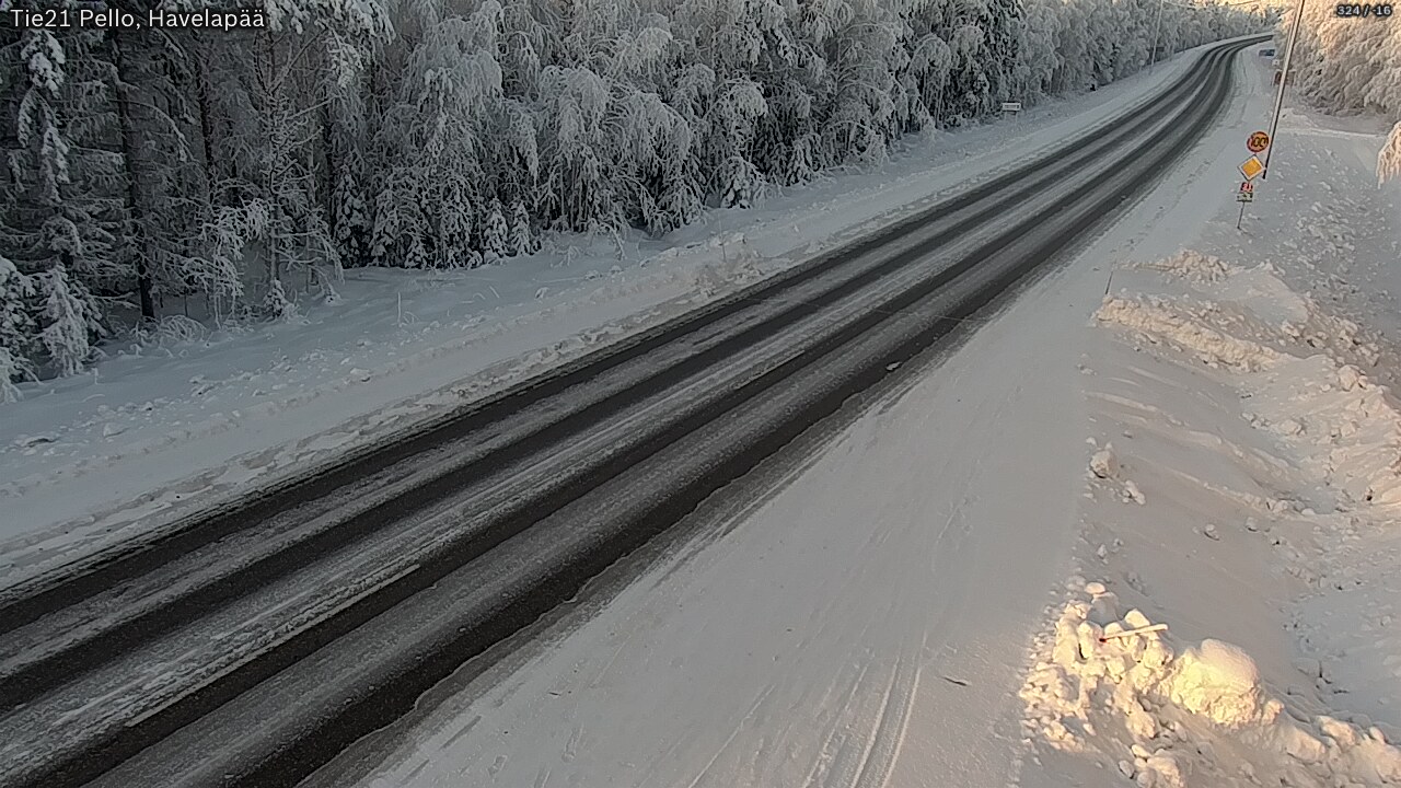 Kelikamerat Kuva Tie 21 Pello, Havelanpää, Pello, Lappi