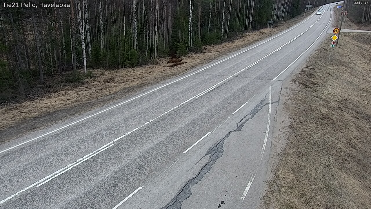 Weather Camera Image Väg 21 Pello, Havelanpää, Pello, Lappi