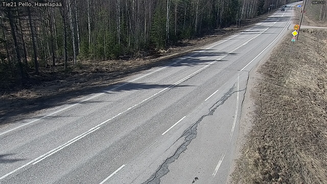 Weather Camera Image Väg 21 Pello, Havelanpää, Pello, Lappi