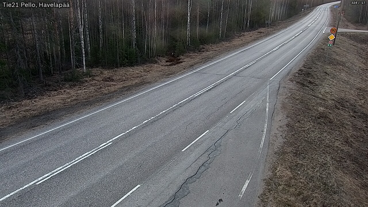 Weather Camera Image Väg 21 Pello, Havelanpää, Pello, Lappi