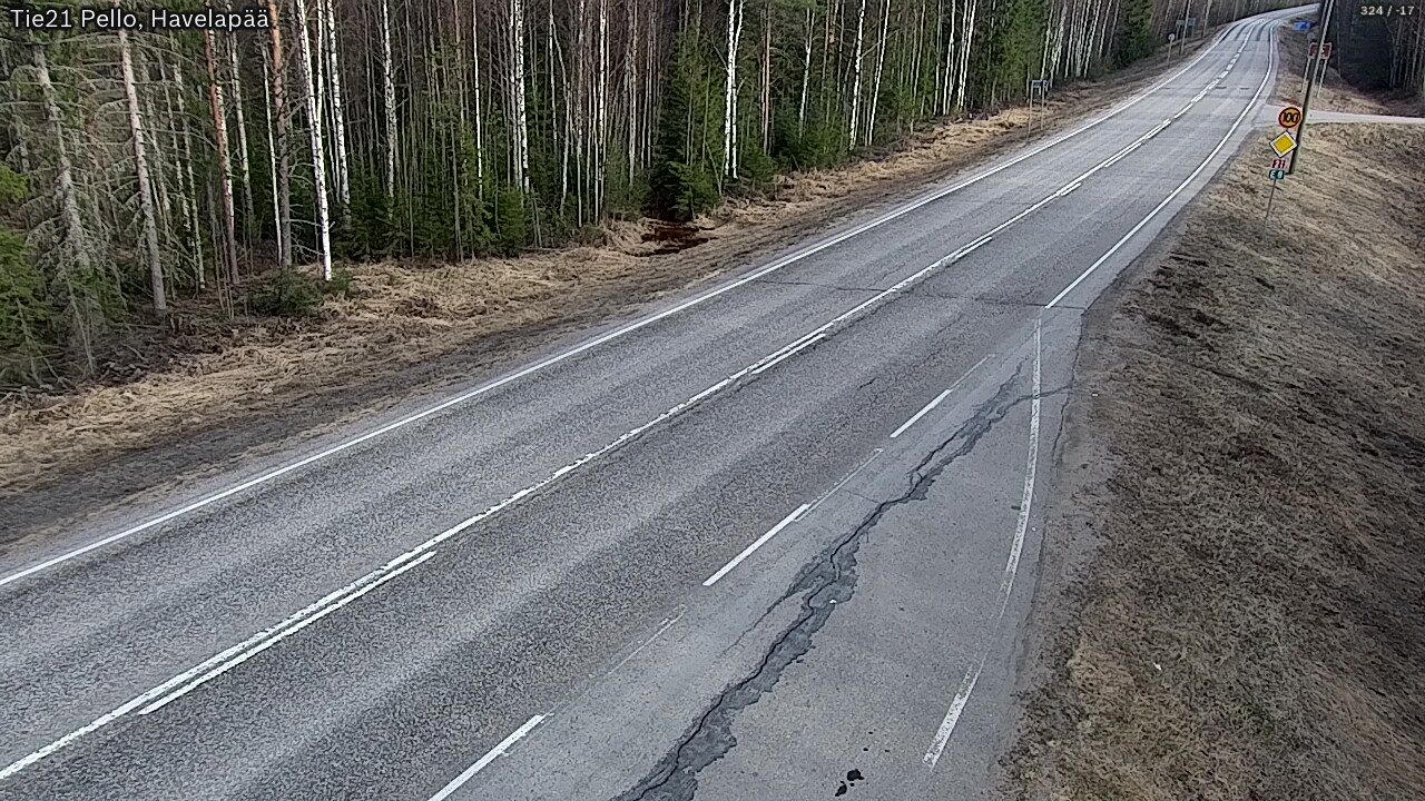 Weather Camera Image Väg 21 Pello, Havelanpää, Pello, Lappi