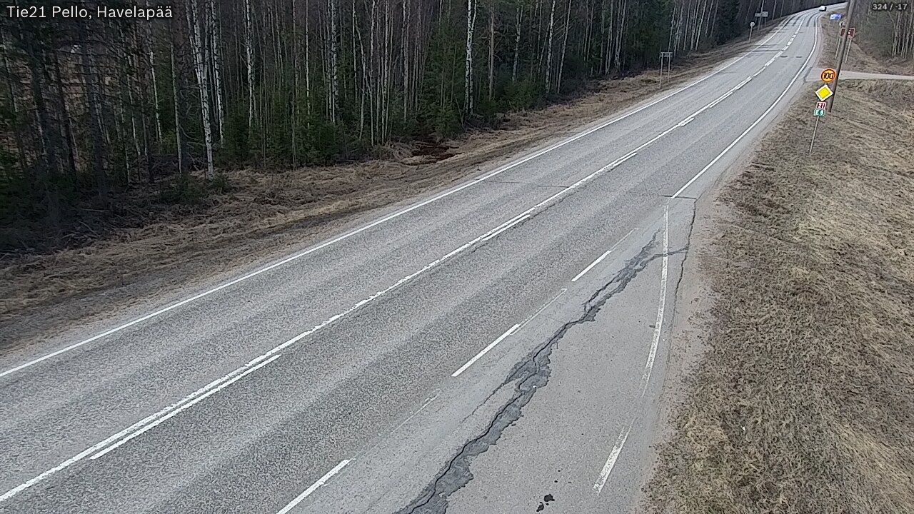 Weather Camera Image Väg 21 Pello, Havelanpää, Pello, Lappi