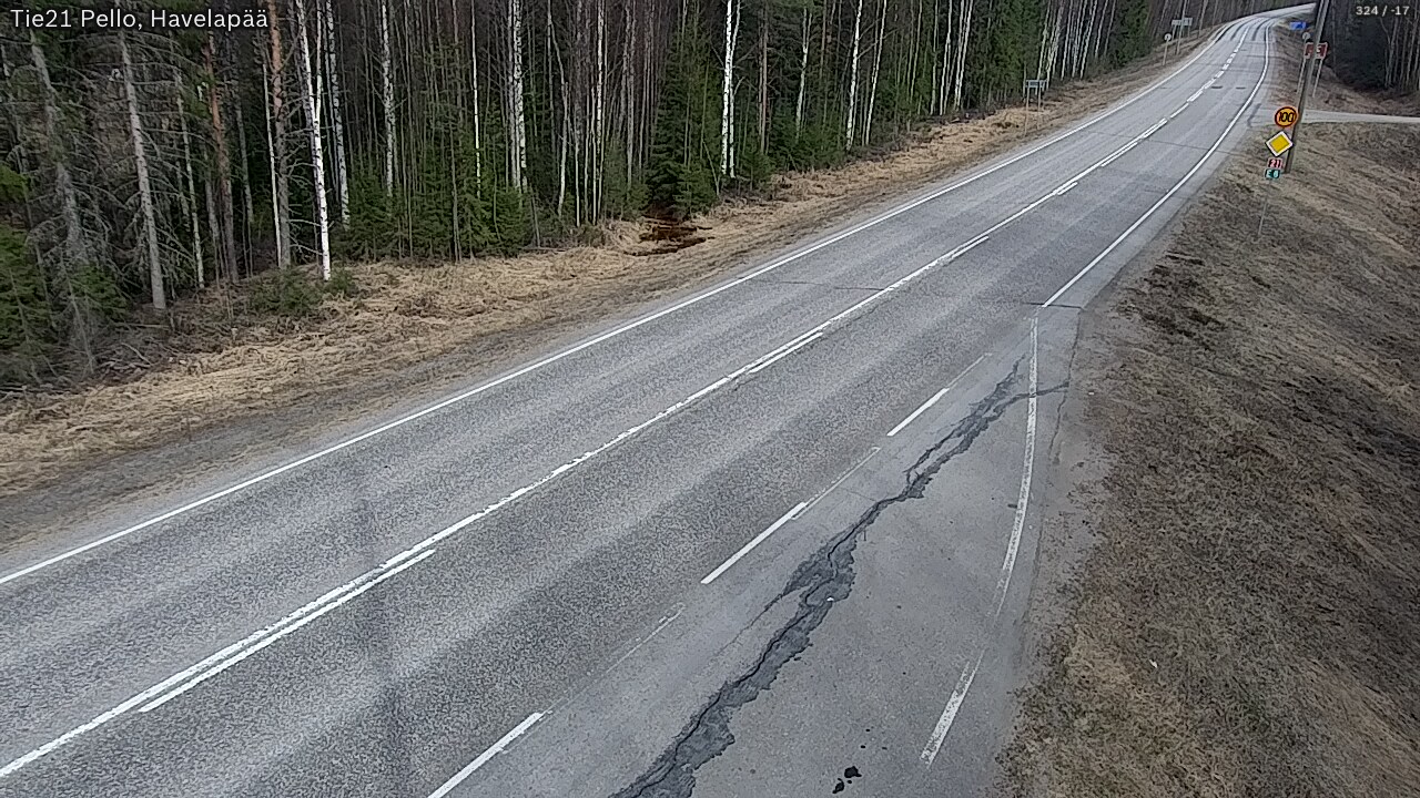 Weather Camera Image Väg 21 Pello, Havelanpää, Pello, Lappi