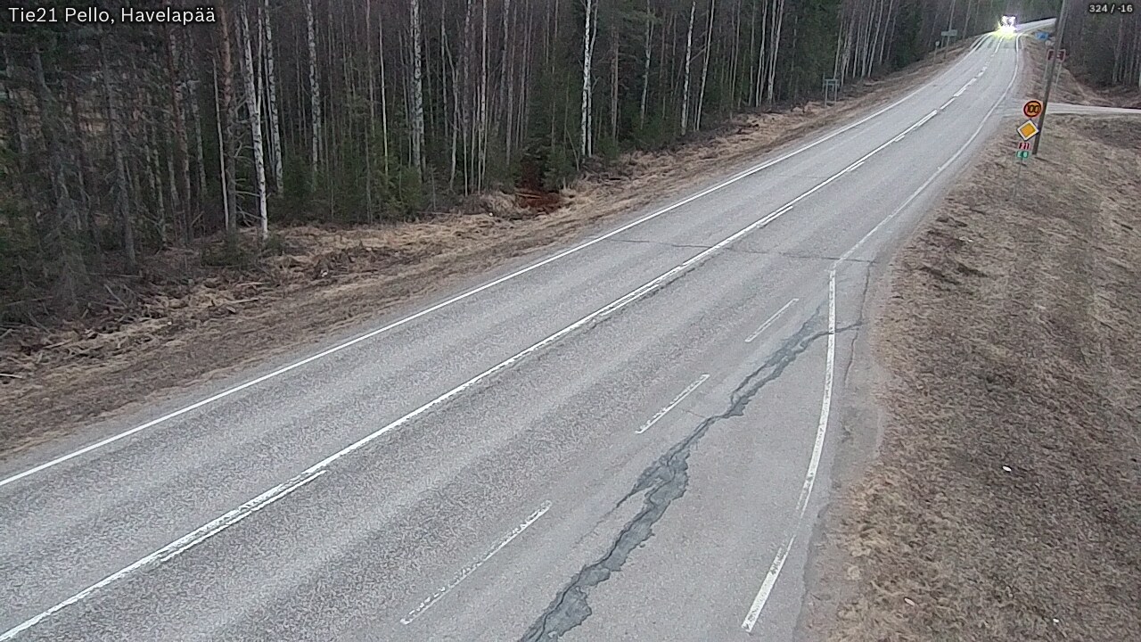 Weather Camera Image Väg 21 Pello, Havelanpää, Pello, Lappi