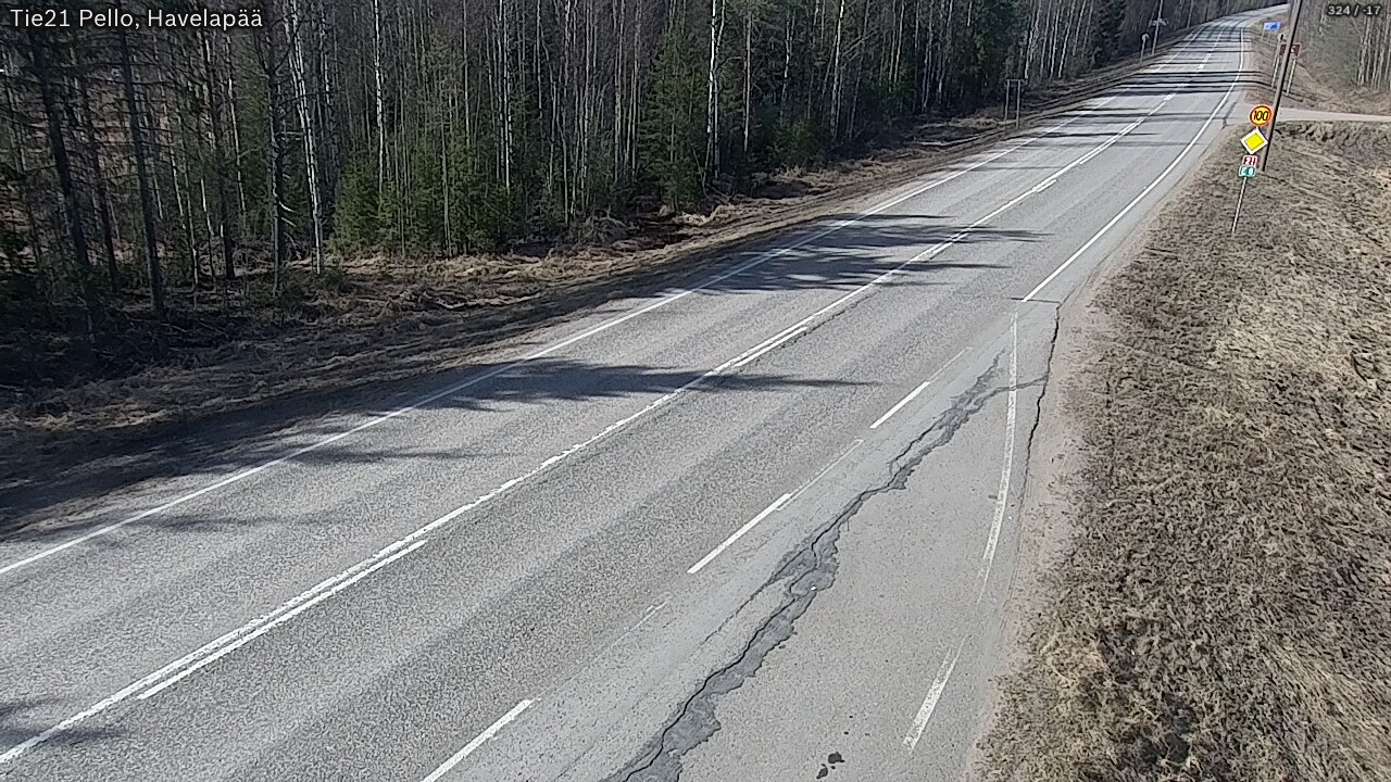 Weather Camera Image Väg 21 Pello, Havelanpää, Pello, Lappi
