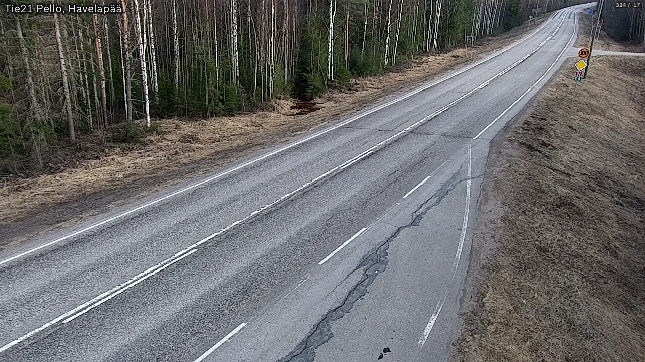Weather Camera Image Väg 21 Pello, Havelanpää, Pello, Lappi