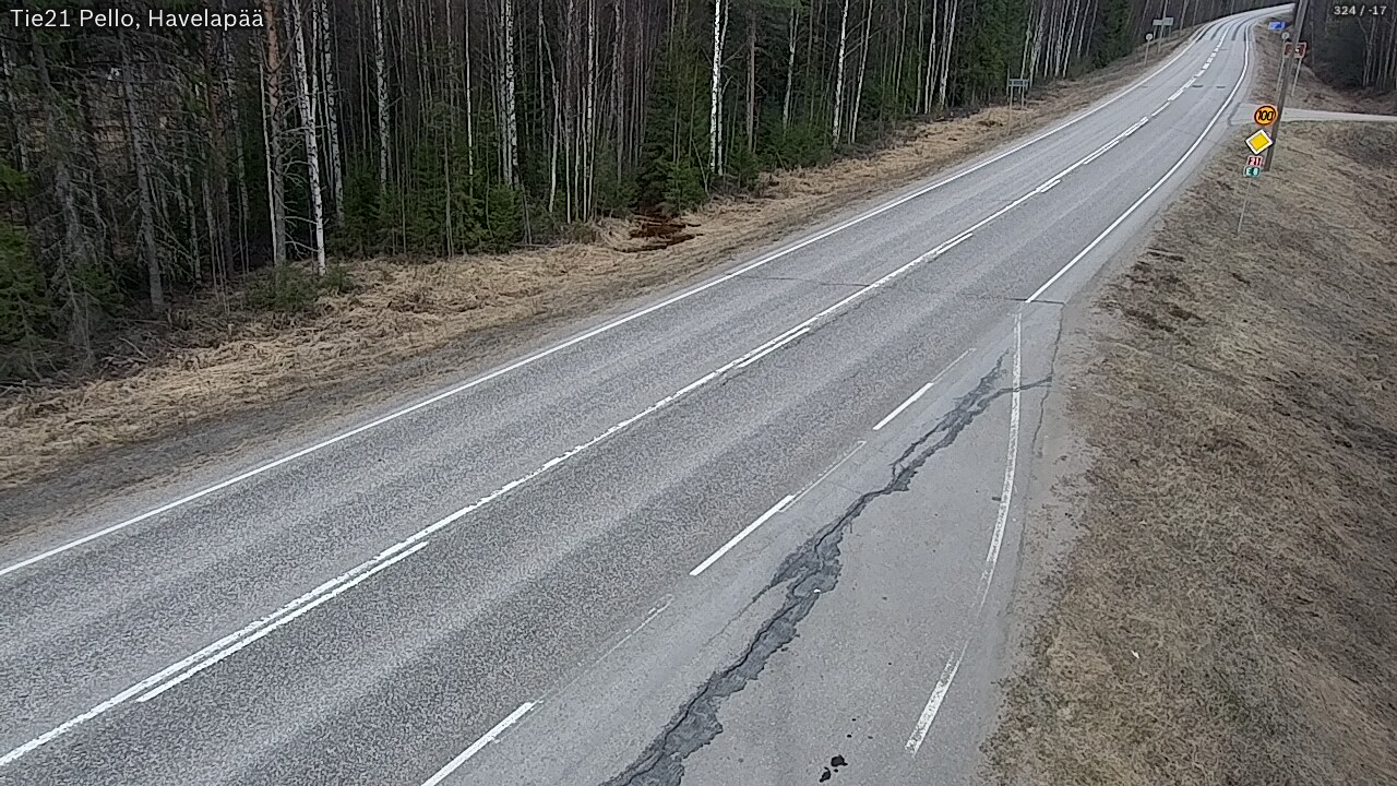 Weather Camera Image Väg 21 Pello, Havelanpää, Pello, Lappi