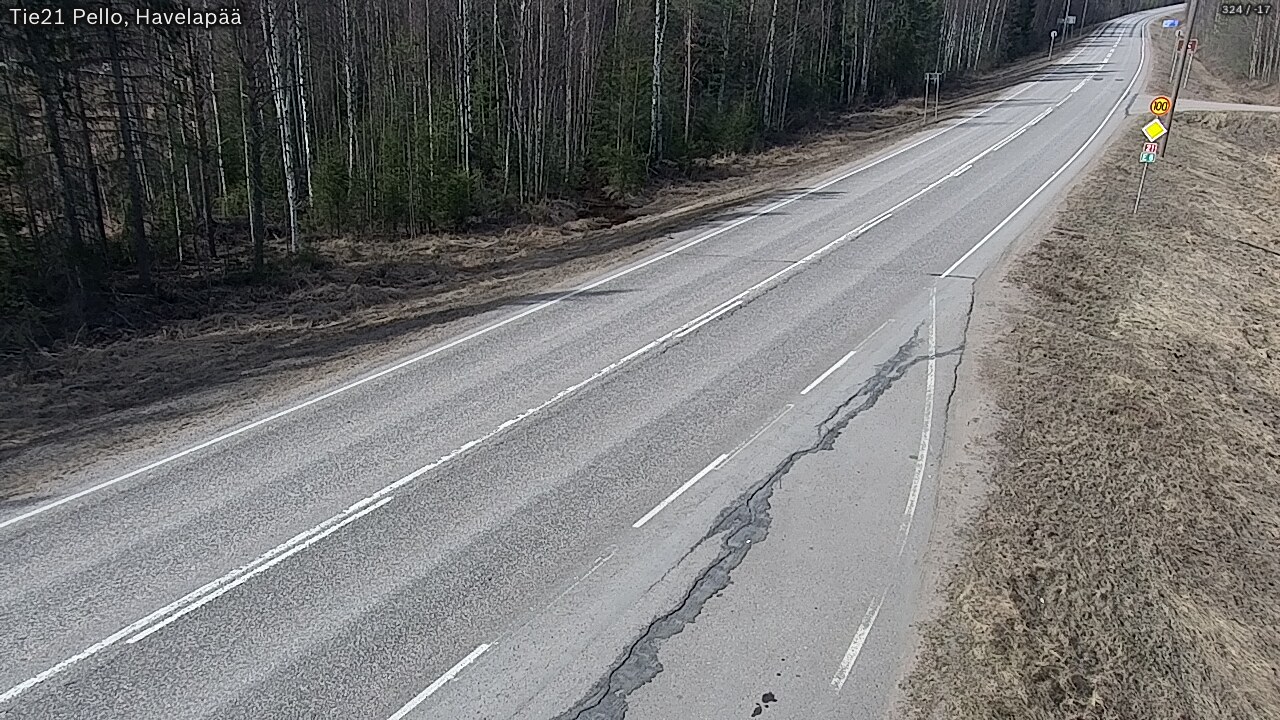 Weather Camera Image Väg 21 Pello, Havelanpää, Pello, Lappi