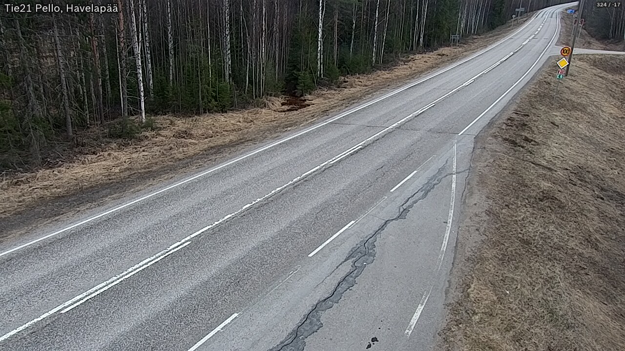 Weather Camera Image Väg 21 Pello, Havelanpää, Pello, Lappi